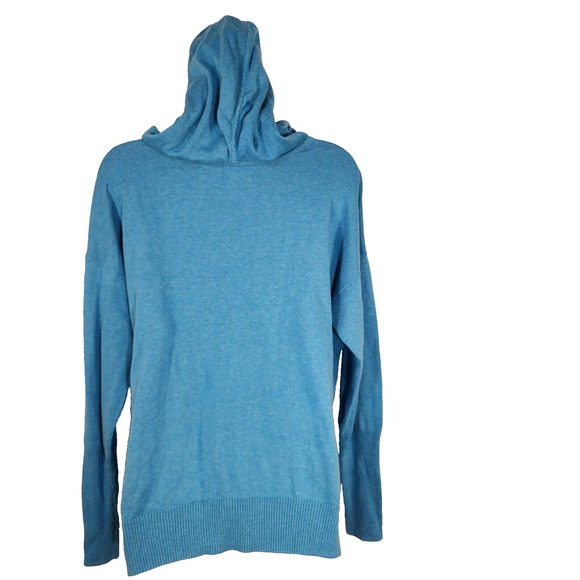 Cabi Hop To Hoodie Sweater Women Medium Blue Pullover Cotton Blend Casual V Neck - Picture 3 of 10